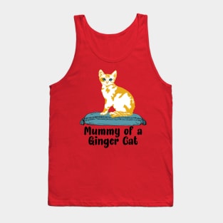 Ginger Cat Sitting on Pillow Tank Top